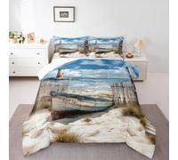 Homewish Island Lighthouse - Juego de funda de edredón individual de