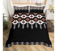 Homewish Juego de funda de edredón con diseño azteca simple para adultos y adolescentes, diseño abstracto tribal étnico, bohemio, geométrico del suroeste, retro, nativo, decoración de habitación
