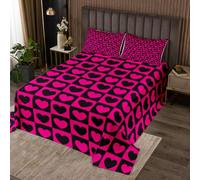 Homewish Juego de funda de edredón individual con 1 funda de almohada | Juego de colcha de retazos vintage con diseño geométrico de rejilla, ropa de cama ligera de microfibra