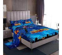 Homewish Juego de sábanas personalizadas de Halloween, tamaño King, con letra inicial Z, hojas de otoño, calabaza, sombrero de bruja, lápidas, murciélagos, sábanas bajeras, 4 piezas