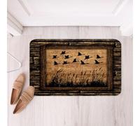 Homewish Mallard Duck - Alfombra de baño antideslizante vintage para cabaña, alfombra de baño rústica para dormitorio, alfombra de entrada retro de granja, 16 x 24 pulgadas