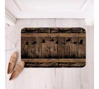 Homewish Mallard - Tapete de baño para baño, casa de campo, rústico, para dormitorio, lago, cabaña, baño, antideslizante, alfombra de entrada de campo de camuflaje vintage, 16 x 24 pulgadas