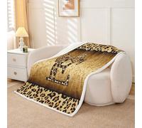 Homewish Manta de forro polar con estampado de leopardo negro y marrón con letra E de tamaño Queen, 229 x 229 cm, coqueta estética preparada, Y2K, cálida manta de felpa de damasco victoriano para cama