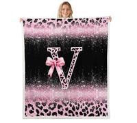 Homewish Manta de forro polar con estampado de leopardo rosa y negro, tamaño Queen de 229 x 229 cm, diseño de guepardo degradado, cálida manta de felpa sherpa, elegante manta de felpa mullida con
