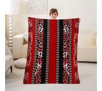 Homewish Manta de franela con estampado de guepardo a rayas rojas para bebé, 76 x 101 cm, coqueta estética, coqueta, coqueta, coqueta, femenina, glamuroso, diamante, preparado, Y2K, manta de felpa