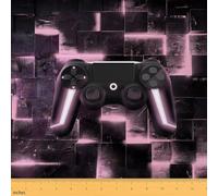 Homewish The Yard - Tela para consola de juegos, tela decorativa de retazos, tela decorativa para videojuegos, para interiores y exteriores, color rosa y negro, 5 yardas