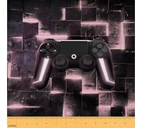 Homewish The Yard - Tela para mando de videojuegos, tela decorativa de retazos, tela decorativa para consola de juegos, para interiores y exteriores, color negro y rosa, 2 yardas