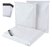 Homewit 60 bolsas de envío de plástico, 350 x 450 mm + 50 mm, autoadhesivas, opacas para ropa y textiles, color blanco
