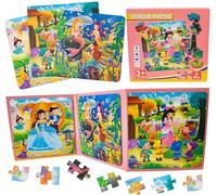 Homewit Puzzles a partir de 3, 3 en 1 libro de rompecabezas magnético, 20-25-30 piezas, rompecabezas para niños con tema del mundo submarino, juego magnético, empleo en avión en coche, regalo para