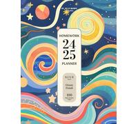 Homework Planner 2024-2025: Assignment Tracker for College Students, Elementary, Middle/High School - Daily Simple Large 8.5 x 11 Organizer for Students