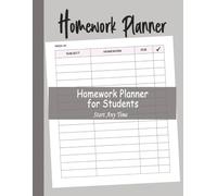 Homework Planner: Easy Assignment Tracker For Students and Teens