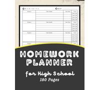 Homework Planner for ADHD High School Students: Undated Daily Homework Journal Notebook for Middle & School High School Students with ADHD | Perfect Academic Tracker for Teens