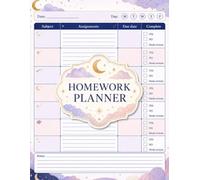 Homework Planner for ADHD Students: Celestial Colorful Undated Assignment Tracker with ADHD-Friendly Planning Tips, Monthly Overviews, and Practical ... Elementary, Middle, High School, and College