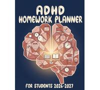 homework planner for adhd students undated: Assignment Coloring Tracker Notebook for Elementary, Middle & High School Boys and Girls
