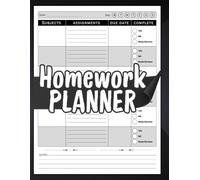 Homework Planner for ADHD Students: Undated Assignment Tracker and Study Organizer for Elementary, Middle, and High School Students, Improve Focus, Time Management, and Academic Success