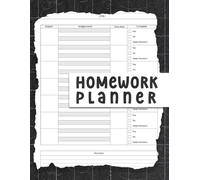 homework planner for adhd students: Undated Assignment Tracker Notebook to Help Elementary, Middle, and High School Students Stay Organized