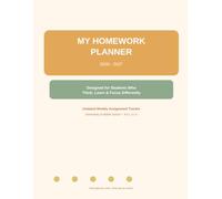 Homework Planner for ADHD Students: Undated Weekly Assignment Tracker for Elementary & Middle School Kids with Daily Priority & Reward System Warm Edition