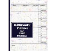 Homework Planner for ADHD Students: Weekly and Daily Undated Assignment Tracking for ADHD Teen Boys & Girls, Elementary, Middle, High School, and ... supplies for teens | ADHD task organizer.