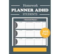 Homework Planner for Focused Students: Undated Academic Organizer for Homework, Schoolwork, and Homeschool Learning