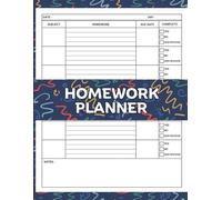 Homework Planner: Simple Undated Assignment Tracker for Elementary and Middle School Students