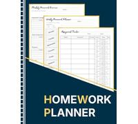 Homework Planner: Student Assignment Tracker with Weekly Homework Pages, Monthly Overview, Study Goals, Subject List, and Notes
