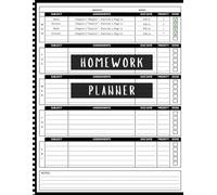 Homework Planner: Undated Assignment Tracking Notebook for Elementary, Middle, and High School