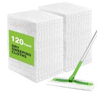 HOMEXCEL Almohadillas de Trapo de Barrido en seco compatibles con Swiffer Sweeper, Almohadillas Desechables para fregona y Limpieza de Suelos, 120 Unidades