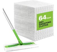 HOMEXCEL Almohadillas de Trapo de Barrido en seco compatibles con Swiffer Sweeper, Almohadillas Desechables para fregona y Limpieza de Suelos, 64 Unidades