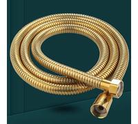 HOMEXO Ducha Flexible de Acero Inoxidable Dorado, Manguera de 1/2 ", Manguera de Agua de Ducha de baño Larga, extensión de tubería de plomería, Tubo de tracción, 1 ud. (Size : 200cm)