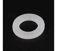 HOMEXO Junta Plana de Goma de Silicona 1/2" 3/4" 1" Arandela de Sellado Espesor del Anillo 3mm Grifo de Plomería 20 Piezas (Color: White)