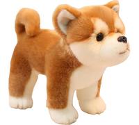 HOMEXYLYL Animal de Peluche Shiba Inu, Juguete de Perro de Peluche Suave Peluche de Cachorro Lindo y Realista for niños Regalo de cumpleaños for niños y niñas(35cm/13.7in)