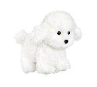 HOMEXYLYL Bichon Frise Plush Toy, Soft and Adorable Stuffed Dog with Special Decorations, Cute Design Gift for Dog Lovers Kids Adults Home Decor(White)