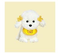 HOMEXYLYL Bichon Frise Plush Toy, Soft and Adorable Stuffed Dog with Special Decorations, Cute Design Gift for Dog Lovers Kids Adults Home Decor(Yellow)