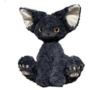 HOMEXYLYL Black Cat Plush Toy, Devon Rex Cat Stuffed Animal, Soft Kitten Pillow Adorable Plushie for Girls, Creative Birthday Gift(50cm/19.7in)