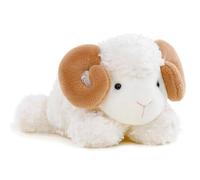 HOMEXYLYL Cabra de Peluche, Oveja de Peluche con Cuernos enormes, Suave y cómoda Almohada de Cordero, Bonito Regalo de cumpleaños for niños y niñas.(50cm/19.7in)