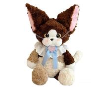 HOMEXYLYL Devon Rex Cat Plush, Gatito Realista Y Tierno Animal De Peluche Piel Rizada Almohada Suave For Abrazar Decoración del Hogar Regalo For Niños Adultos Niñas Y Niños(Brown,60cm/23.6in)