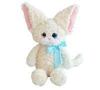 HOMEXYLYL Devon Rex Cat Plush, Gatito Realista Y Tierno Animal De Peluche Piel Rizada Almohada Suave For Abrazar Decoración del Hogar Regalo For Niños Adultos Niñas Y Niños(White,45cm/17.7in)