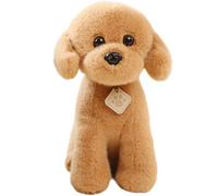 HOMEXYLYL Mini caniche de Peluche, Lindo Cachorro de Peluche como muñeco Relajante, decoración del hogar, Regalo Ideal for niños y niñas(Gold)