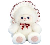 HOMEXYLYL Peluche de cordero con lazo | Bonito compañero, peluche para abrazar, regalo para niños, niñas y mujeres