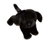HOMEXYLYL Peluche de Labrador, Juguete de Peluche, Peluche de Perro Golden Retriever Realista, Regalo de Cachorro acurrucado for niños y decoración del hogar.(Black,30cm/11.81in)