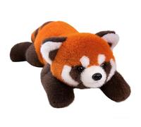 HOMEXYLYL Peluche De Panda Rojo, Animal De Peluche Realista Figura Suave Y Tierna Regalo De Cumpleaños De Navidad For Niños Adultos Niñas Niños Decoración del Hogar(Prone Position,45cm/17.7in)