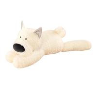 HOMEXYLYL Perro de Peluche Blanco West Highland Terrier, Juguete de Peluche Westie Lindo y Suave de 80 cm, Cachorro Esponjoso Grande Que Abraza Regalos de decoración del hogar