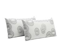 Homey - Almohada Viscoelástica Bio Ceramic Sport | Núcleo Memory Foam para Alivio Cervical | Termorregulación FIR, Antialérgica y Transpirable | 2 Unidades de 90 cm