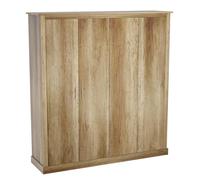 Homey - Armario 4 Puertas Batientes con Altillo Modelo Diana para Dormitorios de Matrimonio o Individuales, Color Cañón, Medidas: 196 cm (Ancho) x 208 cm (Alto) x 54 cm (Fondo)