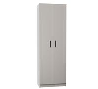 Homey - Armario Auxiliar Multiusos de Dos Puertas y 4 Baldas Alais, Práctico y Funcional, Color Beige, 60 cm (Ancho) x 180 cm (Alto) x 35 cm (Fondo)