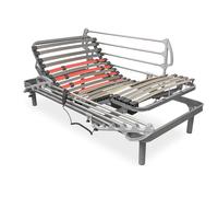 Homey - Cama Eléctrica Articulada Flexipro con 5 Planos y Estructura Reforzada + Juego de Barandillas Abatibles - Ergonómica, Fiable y Silenciosa, Motor Alemán, 90 x 200