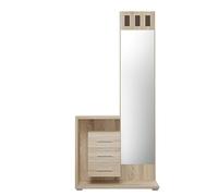Homey - Mueble Recibidor Vertical, Modelo Odette, Práctico y Funcional, Color Cambria, Medidas: 85 cm Largo x 28 cm Fondo x 190 cm Alto