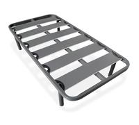 Homey - Somier Reforzado de Láminas Anchas, Anti - Ruido, Estructura 40x30 mm con Juego de Patas Roscadas, Fuerte y Resistente 90x180
