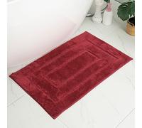 HOMEYA - Alfombra De Baño Antideslizante,Alfombrilla De Baño,Multifuncional,Alfombra Ducha Baño Cocina Puertas de Entrada Pasillo Dormitorio Salon Modernas,Suave, 50 x 80 cm, Rojo Tinto