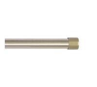 HOMEYA - Barra Cortina Metal - Barra Cortina Fina inextensible para Salon Dormitorio - Palos Delgado 19mm con Terminales de plasticos - Bronce, 120CM